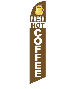 Fresh Hot Coffee Feather Flag