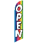Open Rainbow Feather Flag